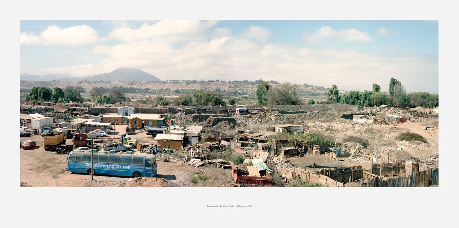 Panoramic view of a former copper smelting site. Las Compañías, La Serena commune, Chile 2014