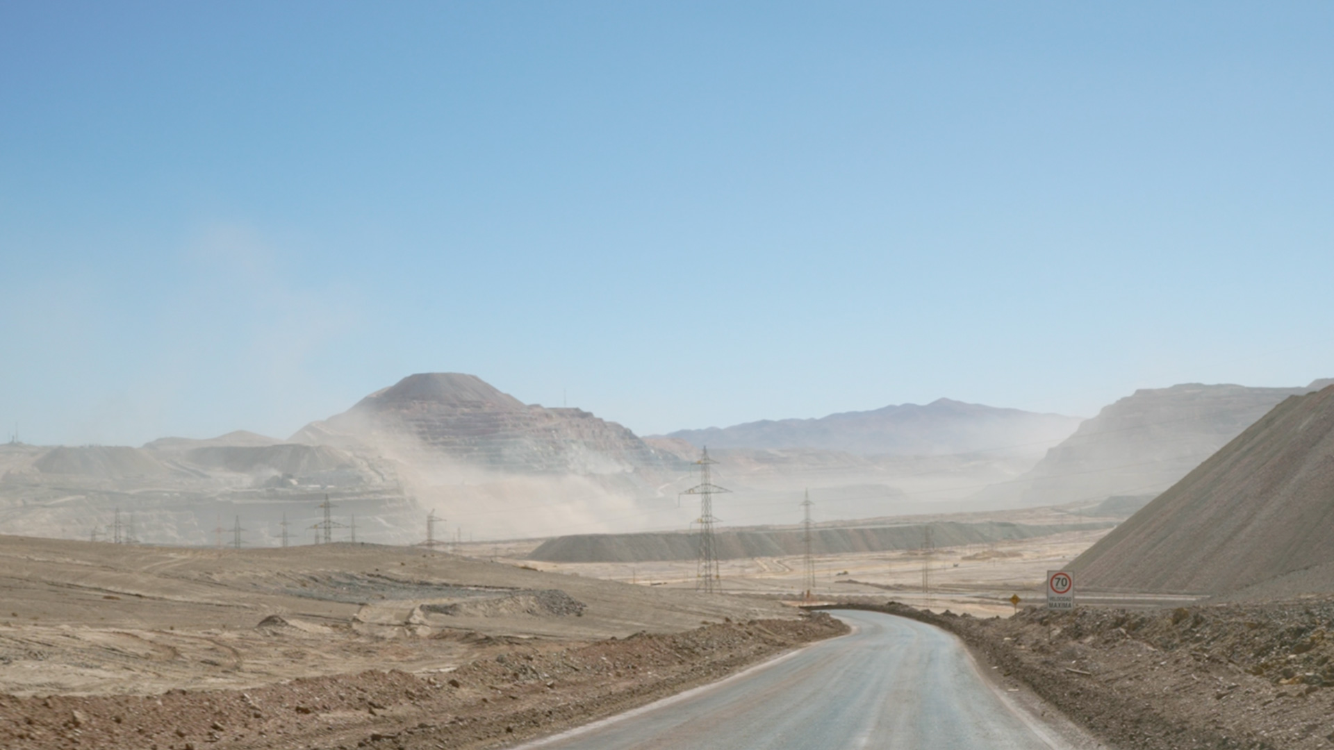 Still from Mars to Venus: Activism of the future. Escondida mine  (BHP Billington), Atacama Desert