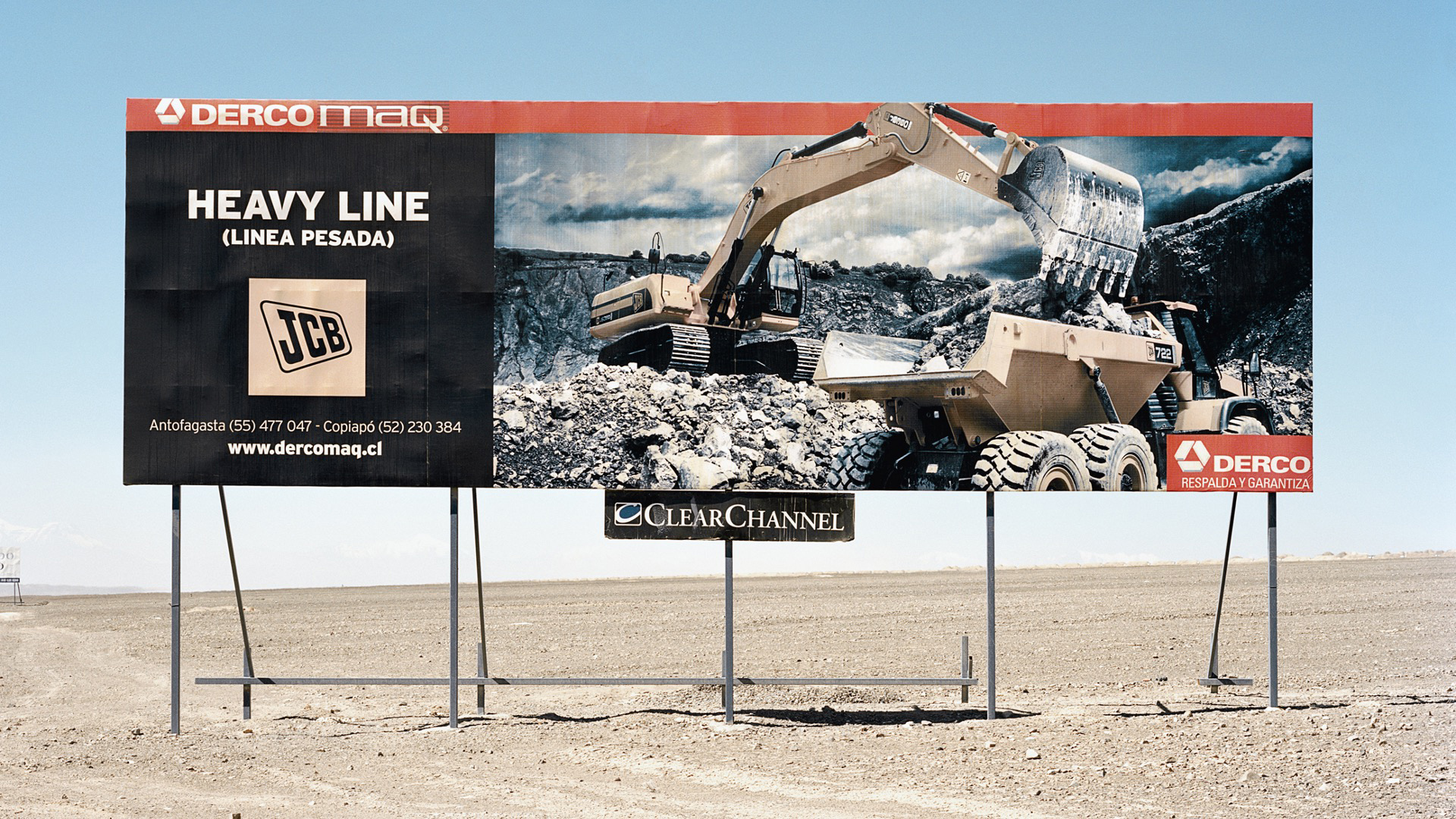 Advertising billboard. Route 25, Calama, Atacama Desert, Chile, 2012
