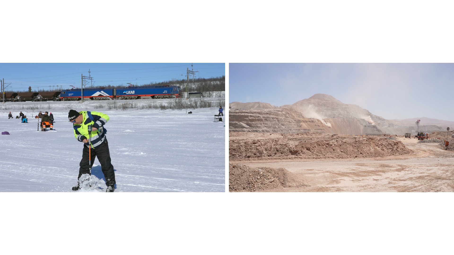 Luossajärvi lake, Kiruna Municipality, 2023 / Zaldivar copper mine, Atacama Desert, 2022