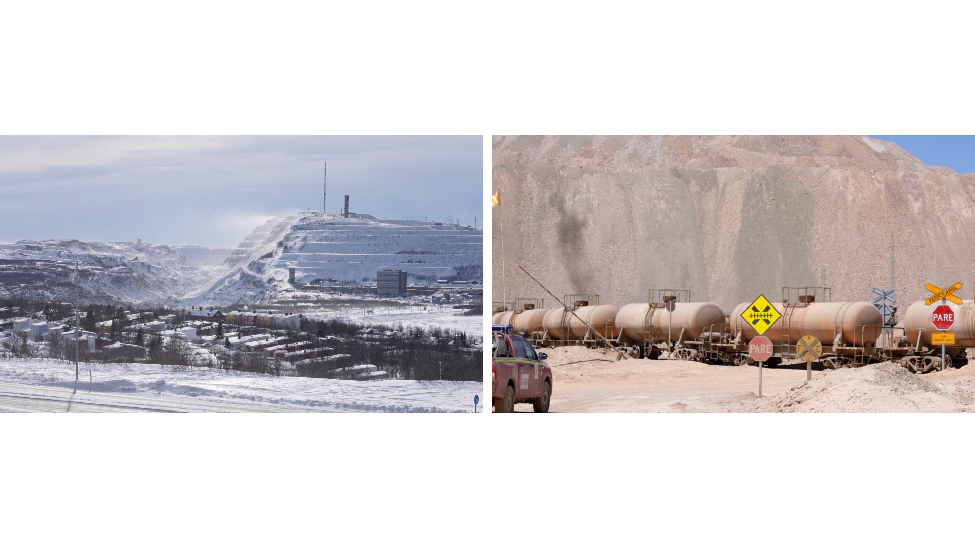 Kiruna mine (LKAB), Kiruna Municipality, Swedish Sápmi, 2022 / Escondida copper mine, Atacama Desert, 2022